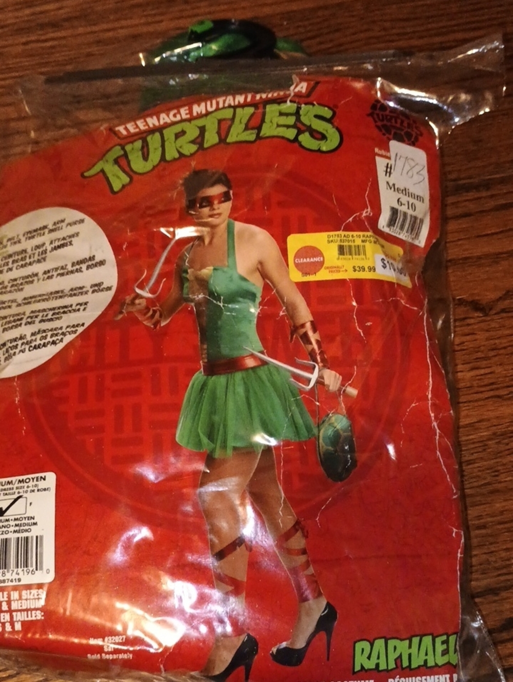 Teenage Mutant Ninja Turtles Raphael Women's Costume - Green